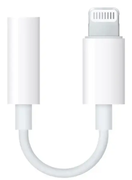 Adaptor Apple MMX62ZM/A, Lightning – Jack 3.5 mm (Alb)