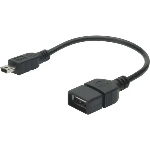 Adaptor Assmann, Mini USB/USB, Negru