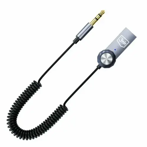 Adaptor audio 3MK cu microfon Bluetooth 5.4 (Gri)