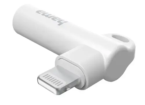 Adaptor audio Hama 201700, Lightning - Jack 3.5mm (Alb)