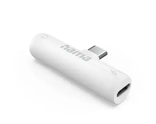 Adaptor audio Hama 201723, USB-C - Jack 3,5 mm, PD (Alb)