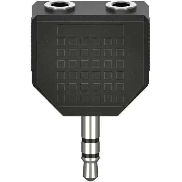 Adaptor Audio Hama 205191, 1x Jack 3.5mm tata / 2x Jack 3.5mm mama, Stereo, Negru