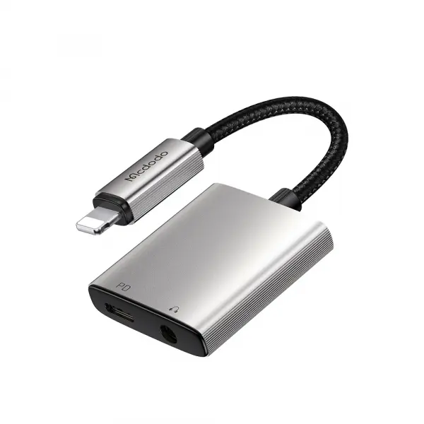 Adaptor Audio Lightning - Lightning / 3.5mm McDodo CA-5540 Wales, Gri