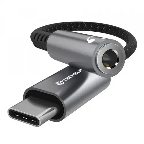 Adaptor Audio Techsuit AC14 SonicPiX, USB-C - 3.5mm (Gri)