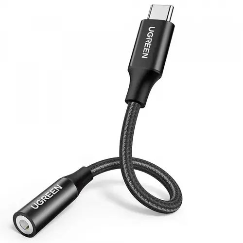 Adaptor audio UGREEN AV142, USB-C - 3.5mm (Negru)