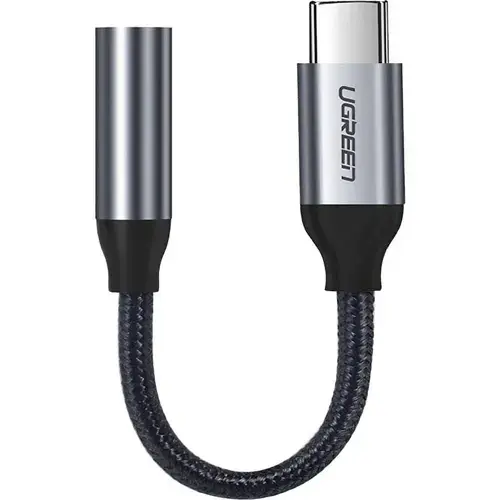 Adaptor Audio UGREEN USB Type-C la 3.5 mm, 0.1 m (Gri)