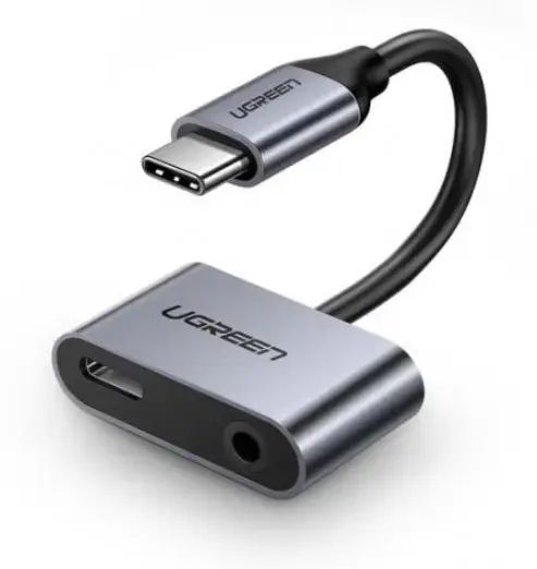 Adaptor Audio USB-C - 3.5mm / USB-C UGREEN CM193, Gri