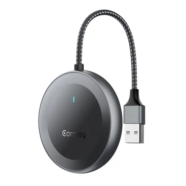 Adaptor auto wireless iSEN A20 pentru Android Auto si CarPlay, Negru, USB si Type-C, Conectare automata, 5.8 GHz, Plug Play