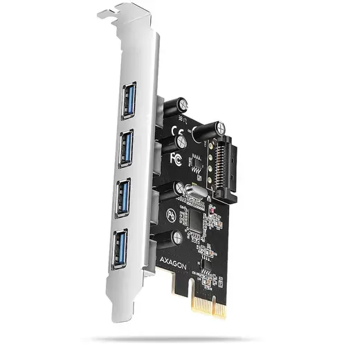 Adaptor Axagon PCEU-430RS, PCIe controller, 4x ext. USB-A 5Gbps
