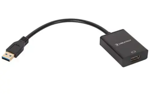 Adaptor Cabletech KOM0993, USB 3.0 TATA - HDMI MAMA (Negru)