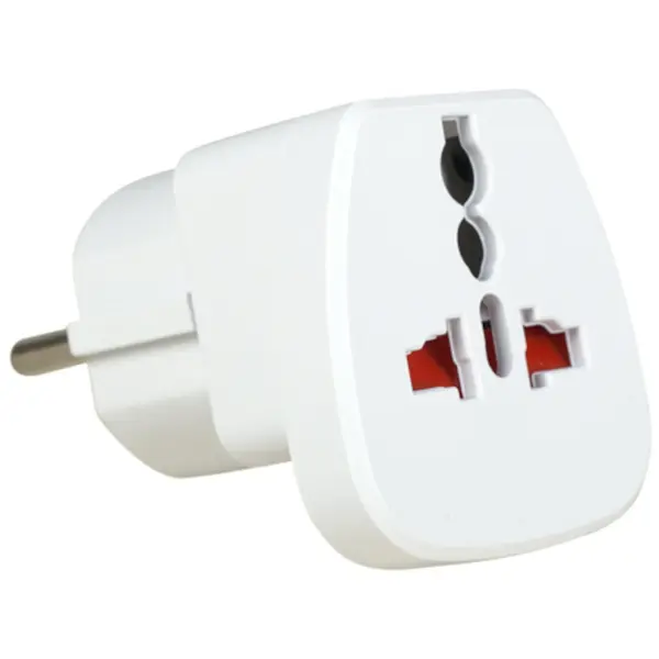 Adaptor Calatorie Vision Touch 307.1903, 1 Schuko -3 Universal, Alb