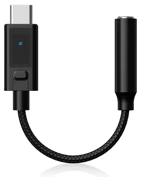 Adaptor DAC portabil KZ - AM02, USB-C/3.5 mm, Hi-Fi, cu EQ, negru