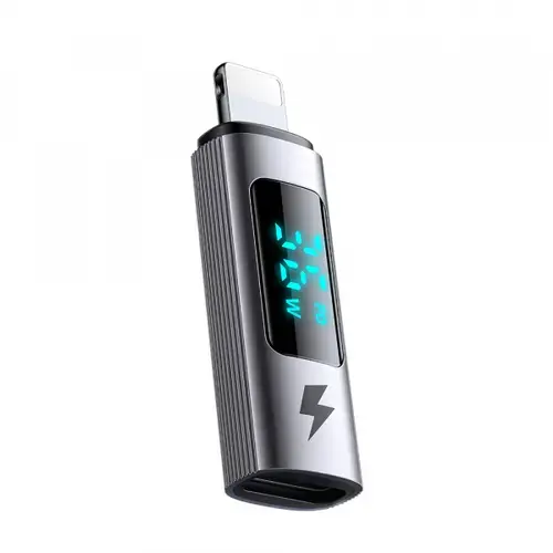 Adaptor Date/Incarcare, McDodo OT-6100 Wales Display, USB-C - Lightning (Negru)