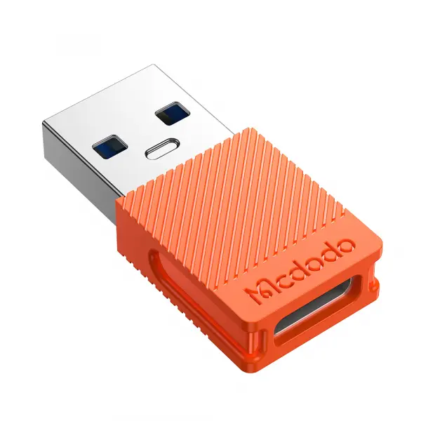 Adaptor Date si Incarcare USB-C - USB-A McDodo OT-6550, Portocaliu