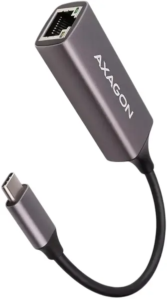 Adaptor de rețea AXAGON - ADE-TRC, USB-C/RJ45, 1000Mbps, gri