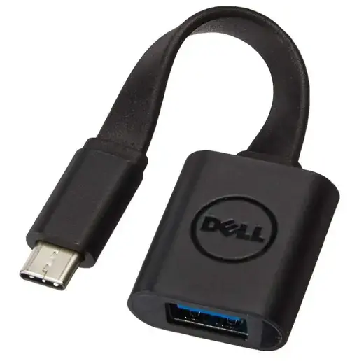 Adaptor Dell 470-ABNE, USB-C la USB-A 3.0 (Negru)