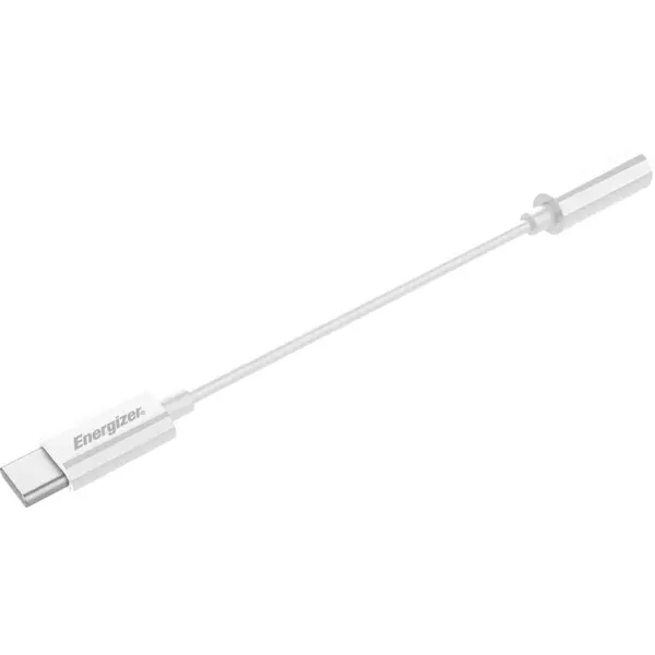 Adaptor Energizer C112CAWH, Jack 3.5 mm, Type C, 11 cm, Alb
