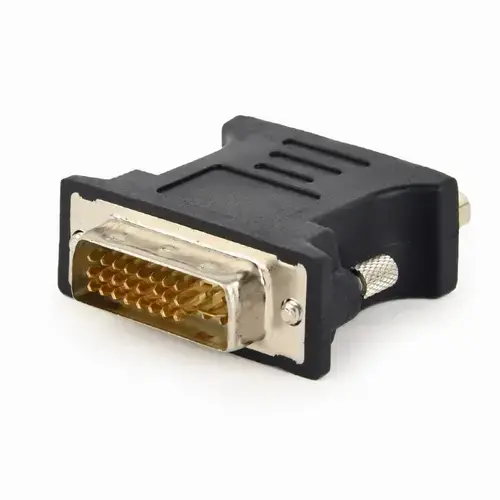Adaptor Gembrid A-DVI-VGA-BK, DVI-A 24-pin la VGA 15-pin HD (Negru)