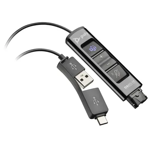 Adaptor interfata Poly DA85-M, USB la QD (Negru)
