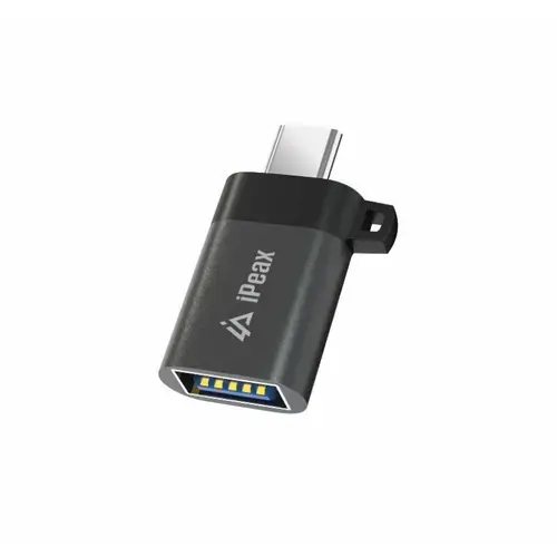 Adaptor iPeax OTG USB-C / USB-A (female) (Negru)