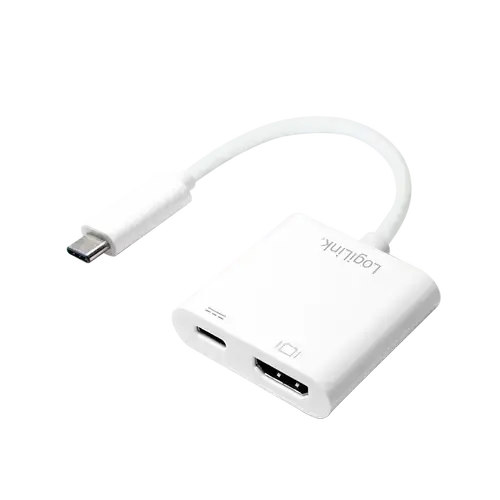Adaptor Logilink UA0257, HDMI, USB-C (Alb)