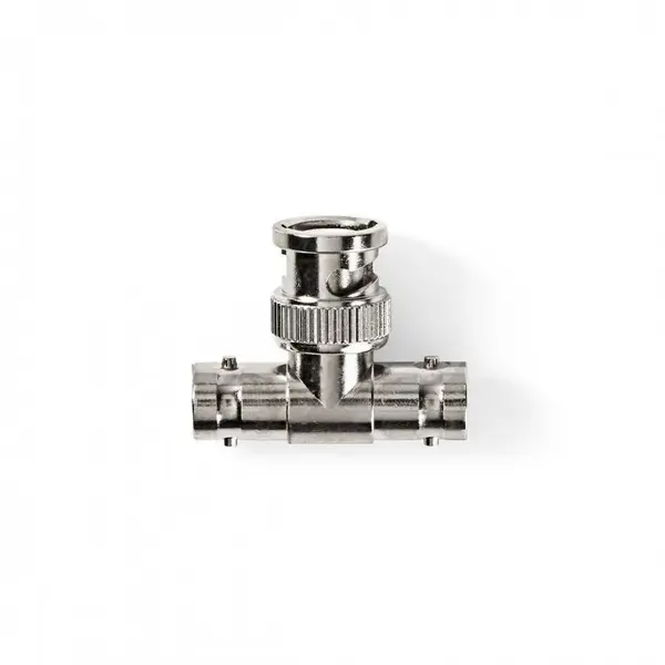 Adaptor metalic BNC la 2 x BNC T-M 50Ohm, Nedis CVGP01945ME