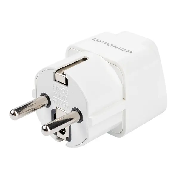 Adaptor Optonica, norma UK 220V 1000W 10A cupru, alb, 9517