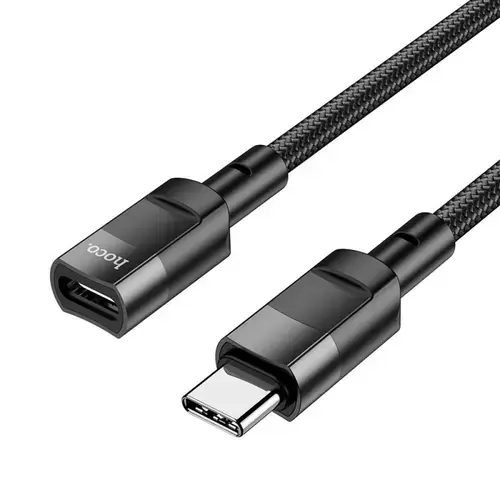 Adaptor OTG HOCO U107, USB-C la USB-C, 1.2m (Negru)