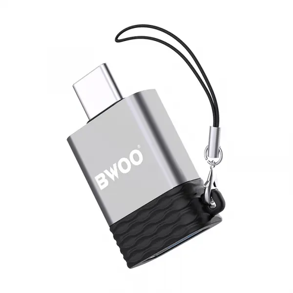Adaptor OTG USB-A - USB-C BWOO BZ-35, Gri