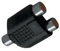 Adaptor RCA mama la 2 X RCA mama MONO, ZLA0306
