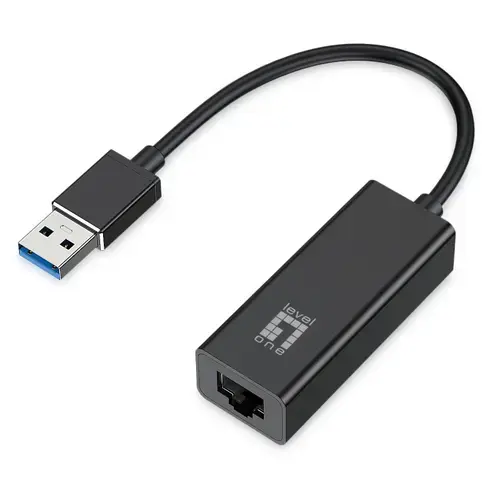 Adaptor retea Gigabit LevelOne USB-0401, 1000 Mbit/s, 120x120x25mm, Negru
