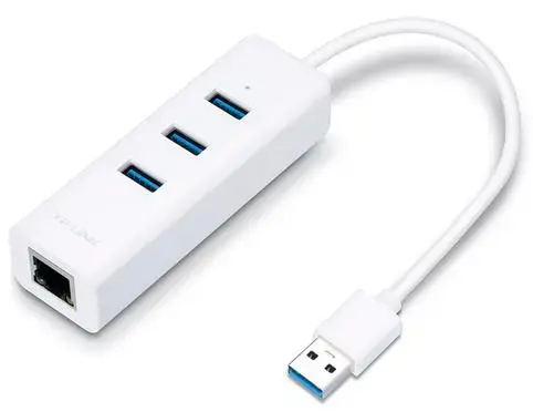 Adaptor Retea TP-LINK UE330, USB 3.0 - Gigabit LAN, Hub USB 3.0 x 3,