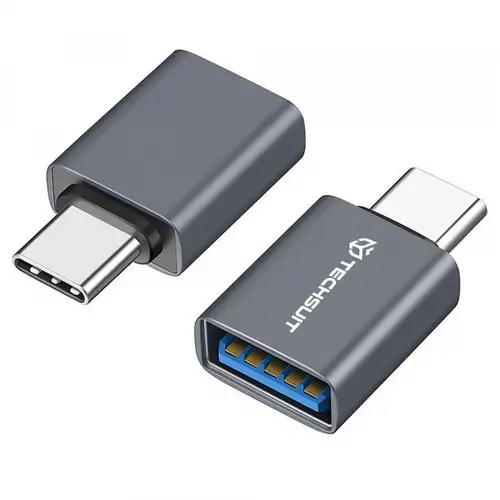 Adaptor Techsuit A8 SlateVolt, USB-C - USB-A (Gri)
