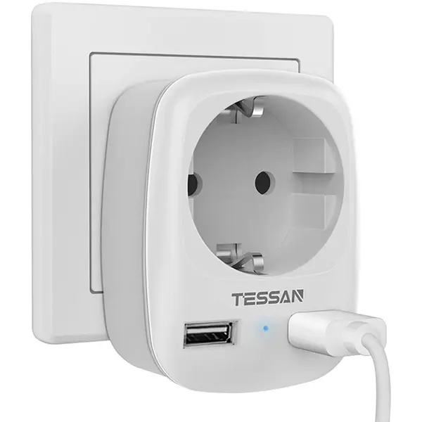 Adaptor Tessan TS-611-DE, 2xUSB 2.4A, 13A