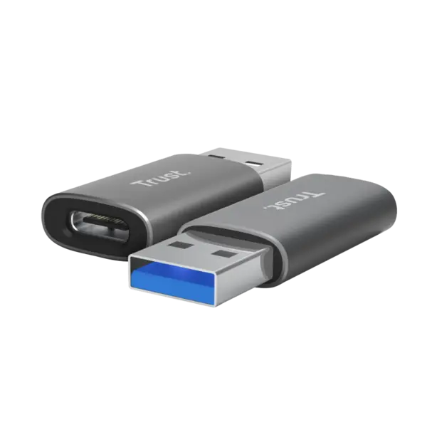 Adaptor Trust Calyx USB-A-USB-C, gri Adaptor Trust Calyx USB-A-USB-C, gri