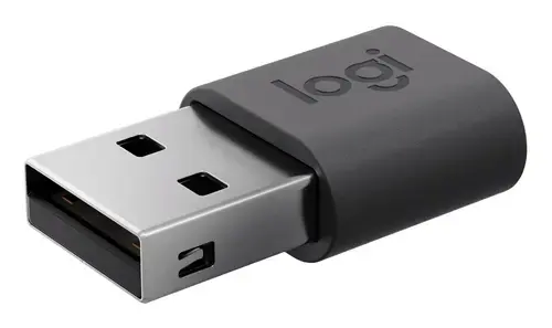 Adaptor USB-A la USB-C Logitech 956-000169, 5V/0.5A (Negru)