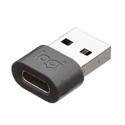 Adaptor USB-A/USB-C Logitech Zone Wired (Negru)