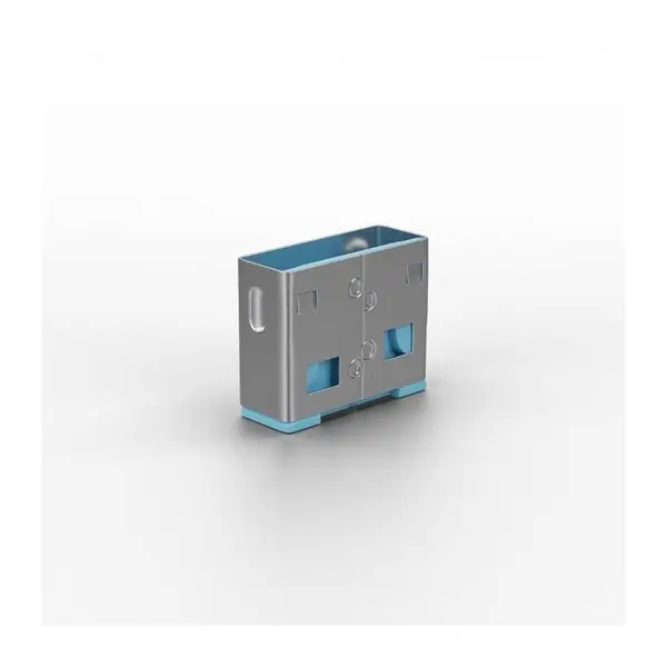 Adaptor USB Locks Lindy, 10 USB, blue
