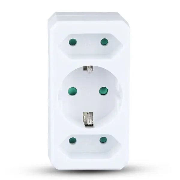 Adaptor V-tac, 3 prize 2X2.5A si 1X16A max 3680W, SKU-8784