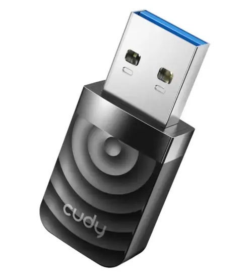 Adaptor wireless CUDY WU1300S, Dual-Band, WiFi 5 (Negru)