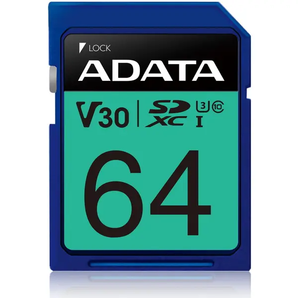 Adata Card de memorie ADATA Premier Pro, 64GB, SDXC, UHS-I, U3, Clasa 10