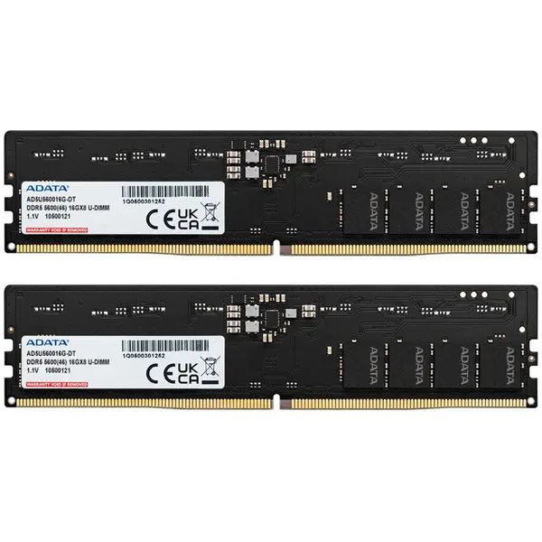 Adata Kit dual memorie RAM ADATA Premier Tray, Capacitate 32GB DDR5 (2 x 16GB), Frecventa 5600 MHz, CL 46, XMP, Negru