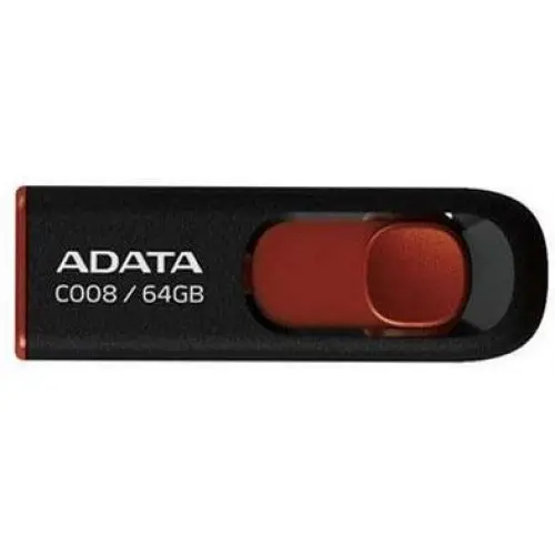 Adata USB Flash Drive ADATA Classic Series C008 64 GB Black-Red