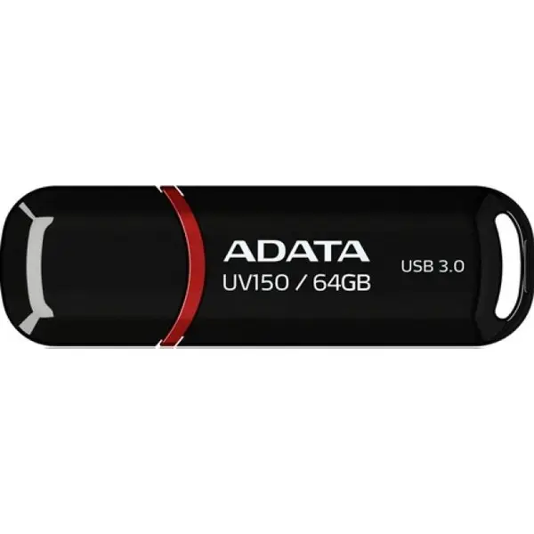 Adata USB Flash Drive ADATA DashDrive Value UV150 USB 3.0 64 GB Black