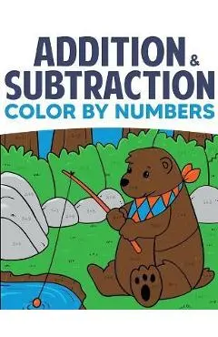 Addition & Subtraction Color By Numbers: Coloring Book For Kids - Wizo Learning