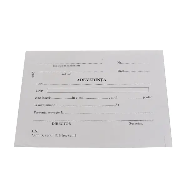 Adeverinta pentru elevi Adeverinta pentru elevi