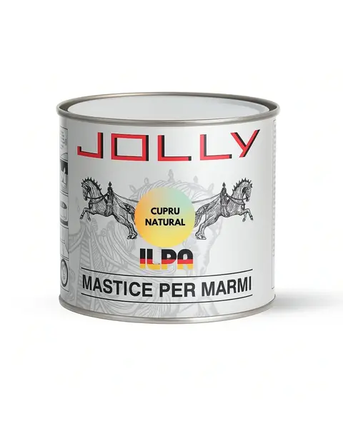 Adeziv Mastic Cupru Metalic Pentru Marmura, Granit, Travertin si Piatra Naturala - Ilpa Jolly Metallico Rame 1KG cu Catalizator