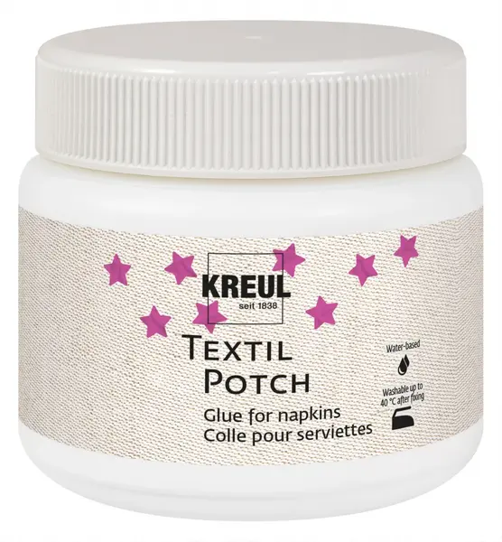 Adeziv si Lac KREUL Potch pentru Tehnica servetelului pe Textile , 150 ml