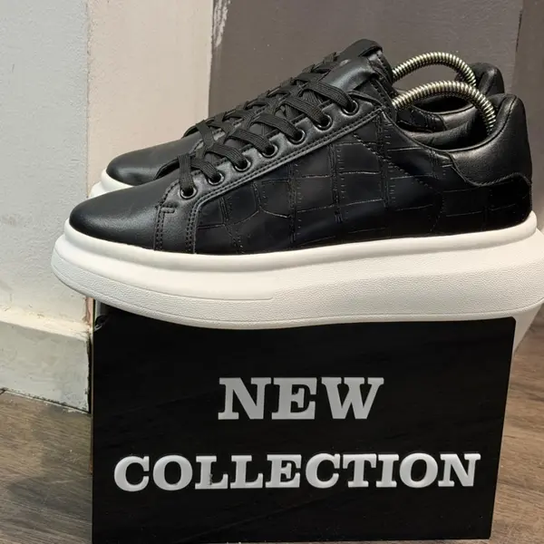 ADIDASI ALEXANDER PREMIUM BLACK-WHITE CROCO ABMQ28(100-2) (MĂRIME: 39)