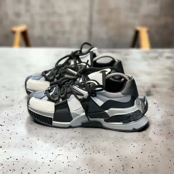 ADIDASI BARBATI FASHION GREY&BLACK ABDG1 (MĂRIME: 43)